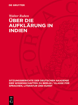 cover image of Über die Aufklärung in Indien